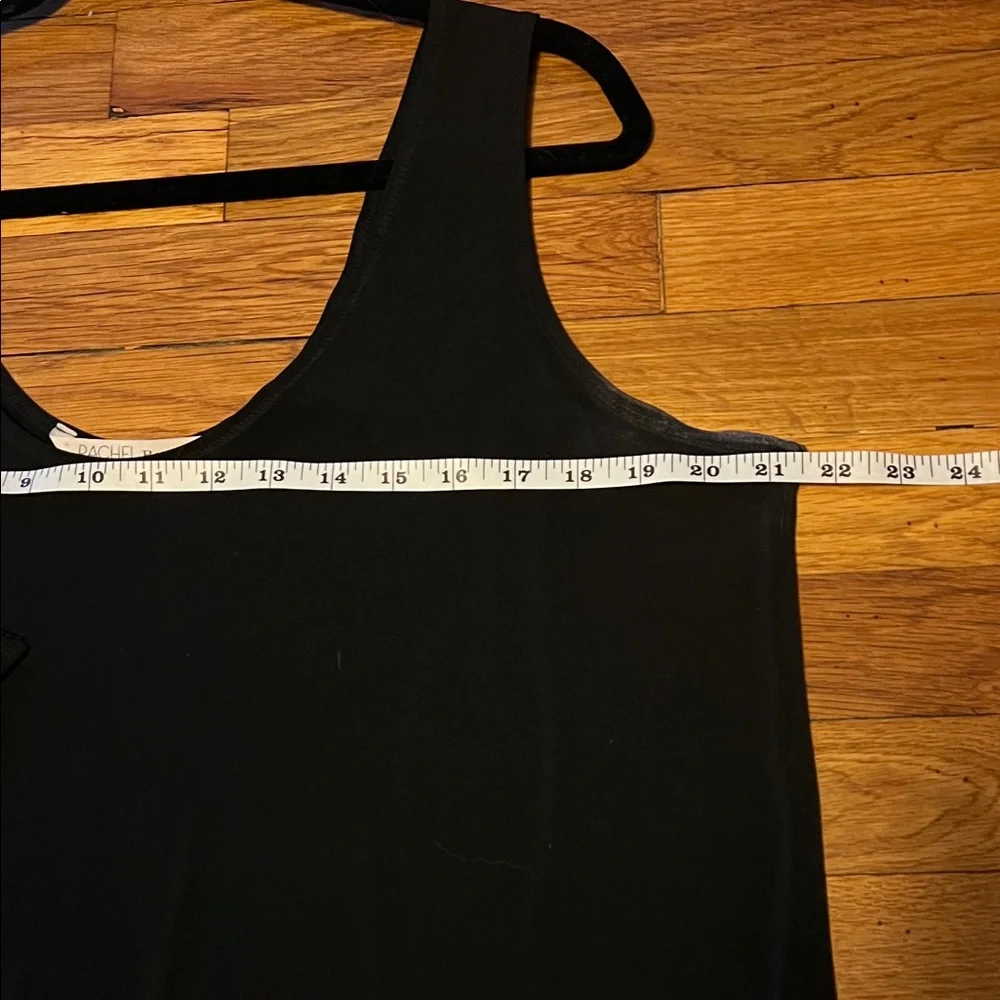RACHEL Rachel Roy Black Sleeveless Asymmetrical Midi Dress Draped Side 0X EUC